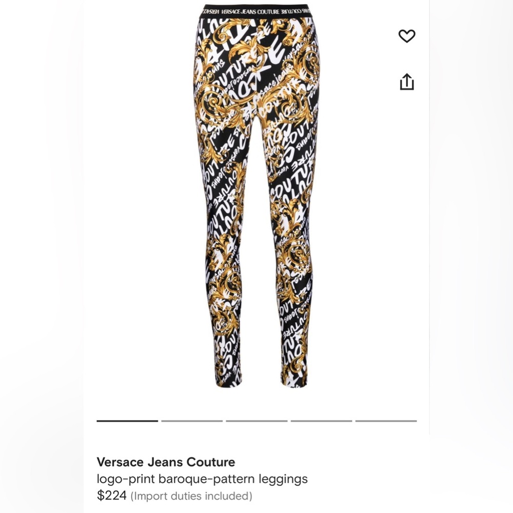 Versace couture leggings